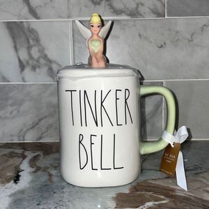 NWT Gorgeous 3D Rae Dunn Disney Mug White Ceramic Tinkerbell Tinker Bell